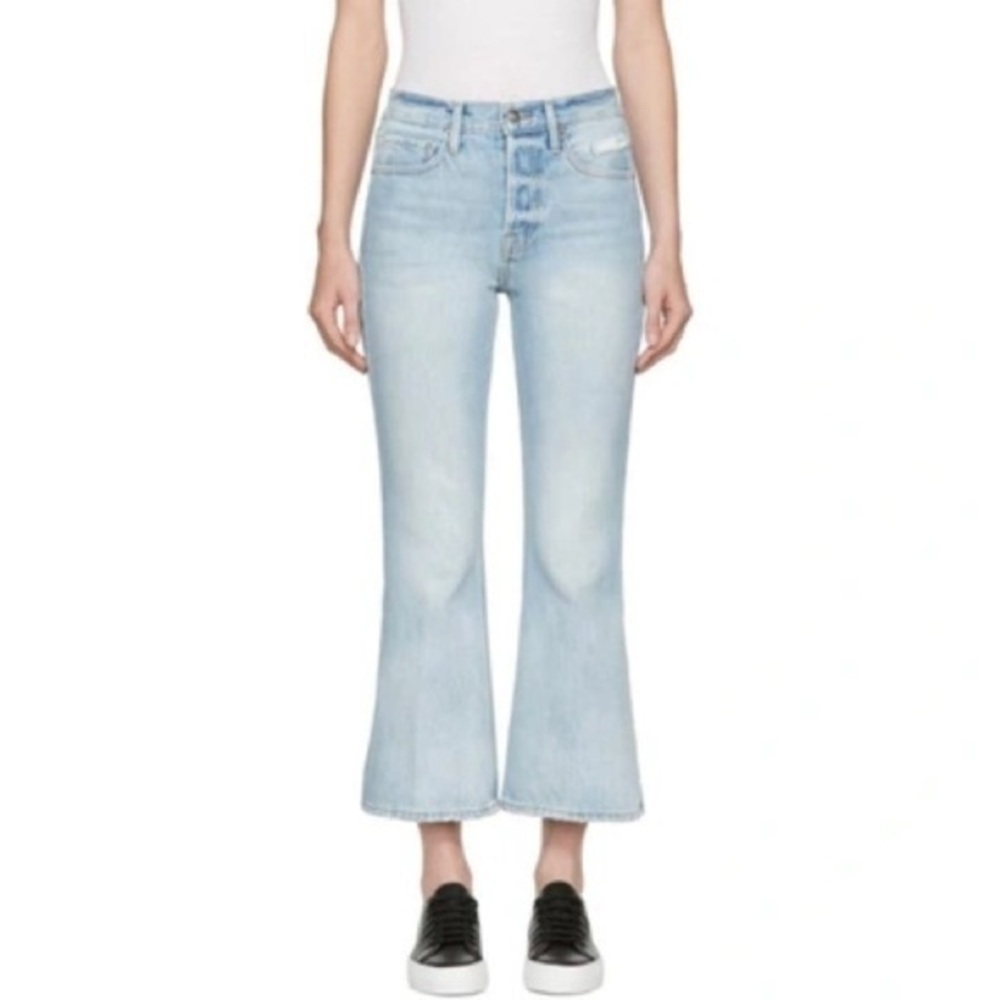 Frame Jeans Flare Rigid Re-Release Le Cropped Flare Jeans Fifty-Four Wash